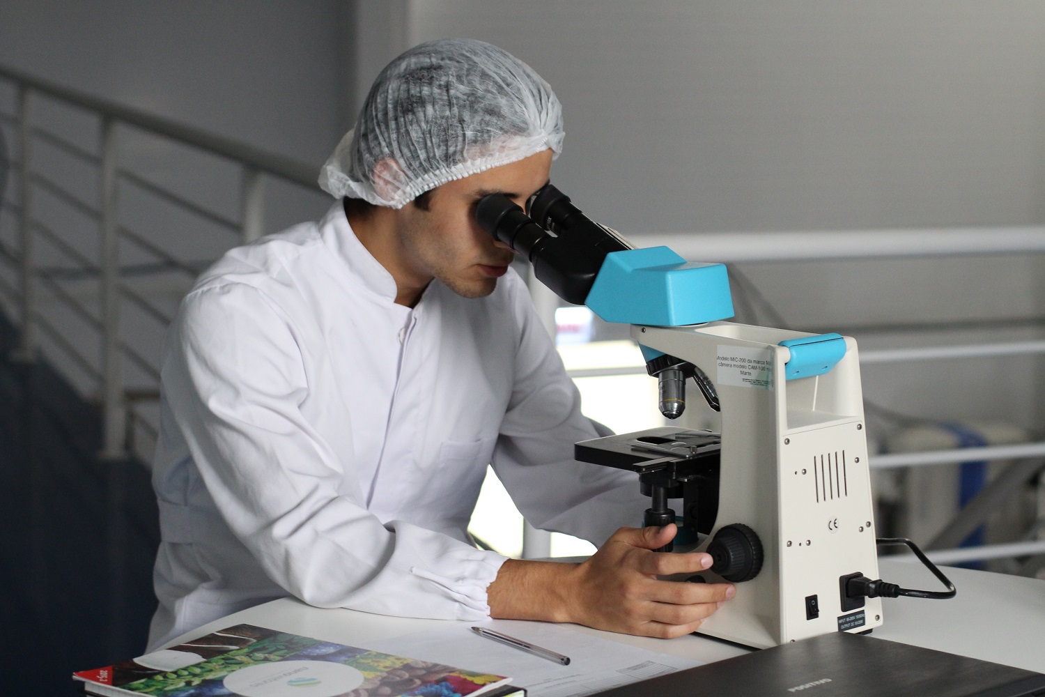 Inspector Testing Product in a Lab Facility